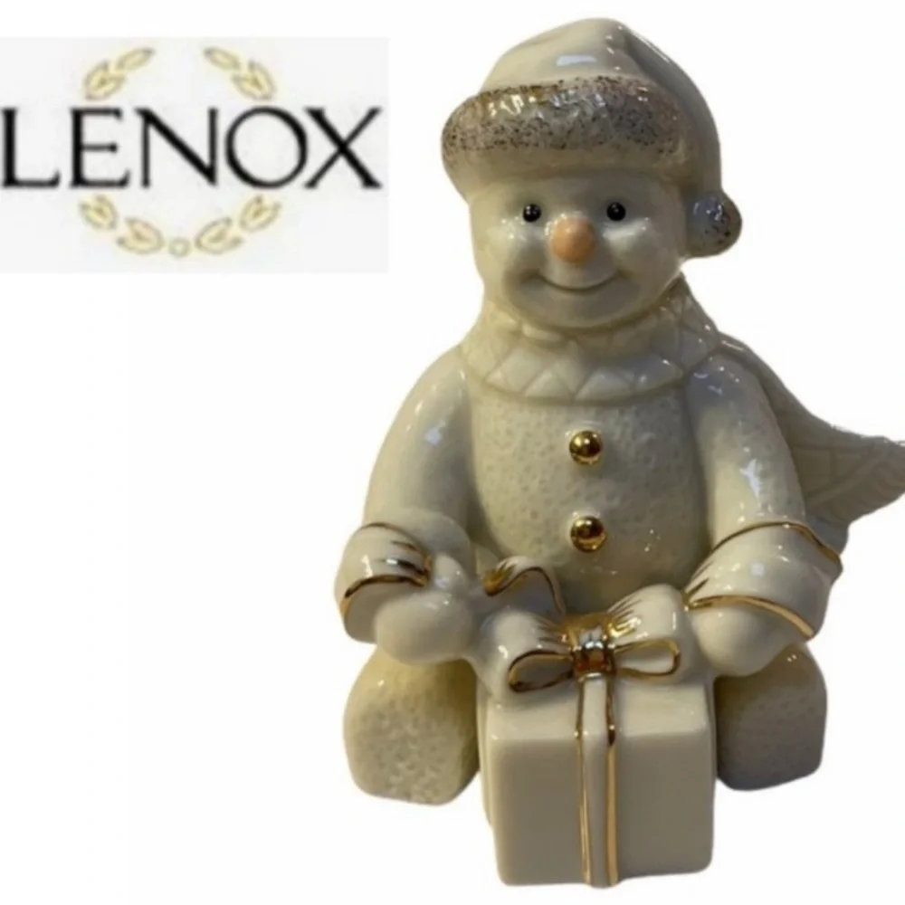 Lenox Snowman Snowy Gift Retired Vintage Christmas Decor Collectible Ornaments